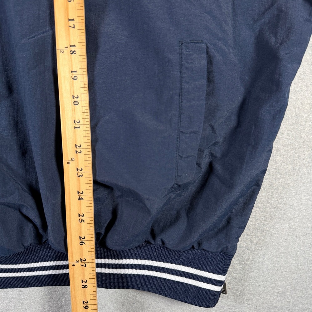 Vintage Cleveland Indians V-Neck Windbreaker XL Navy Blue MLB Russell Athletic - Picture 7 of 13
